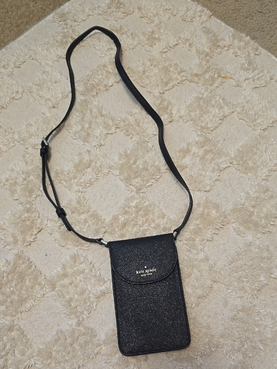 kate spade Handbags - kate spade Black Glitter Crossbody Phone Pouch